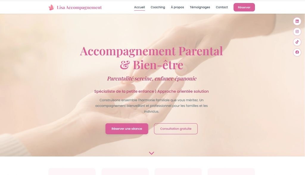 Site Lisa Accompagnement Parental